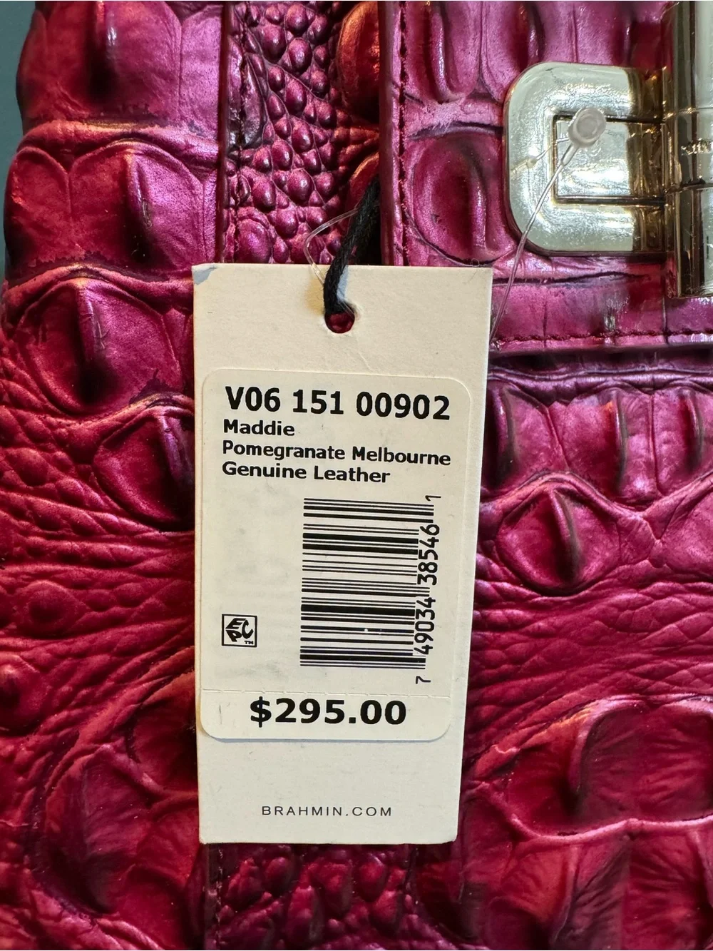 Brahmin Maddie Hot Pink Pomegranate Melbourne Sling Bag backpack *READ*